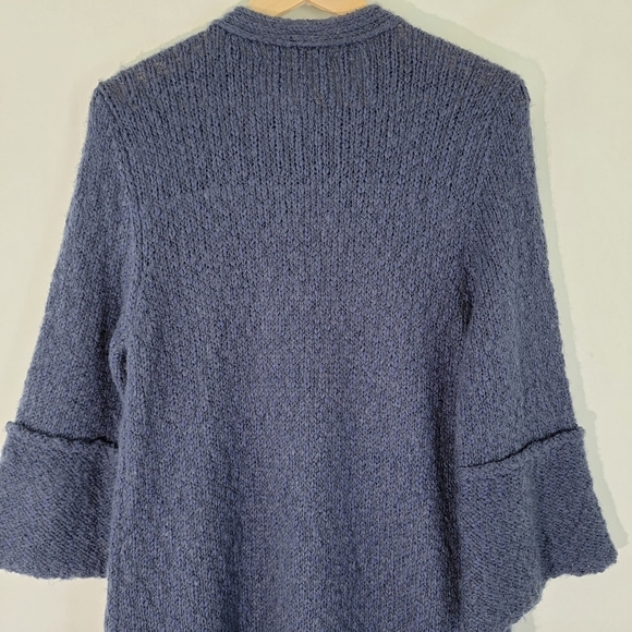 CHELSEA & VIOLET Gray Wool Blend One Button Sweater Long Cardigan Size Medium - Picture 5 of 9